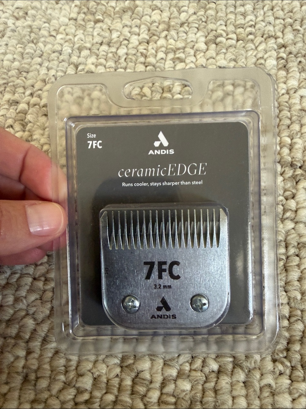 Andis ceramicEDGE 7FC Clipper Blade - Silver and Black